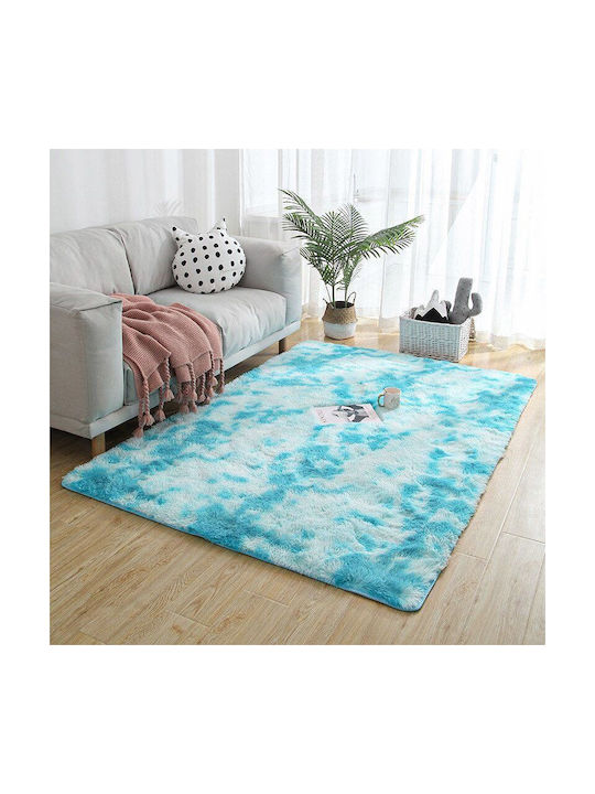 Strado Carpets Αντιολισθητικό Χαλί Ορθογώνιο Shaggy Light Blue 200x200cm