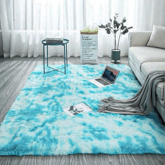 Strado Carpets Antiderapant Covor Rectangular Shaggy Albastru