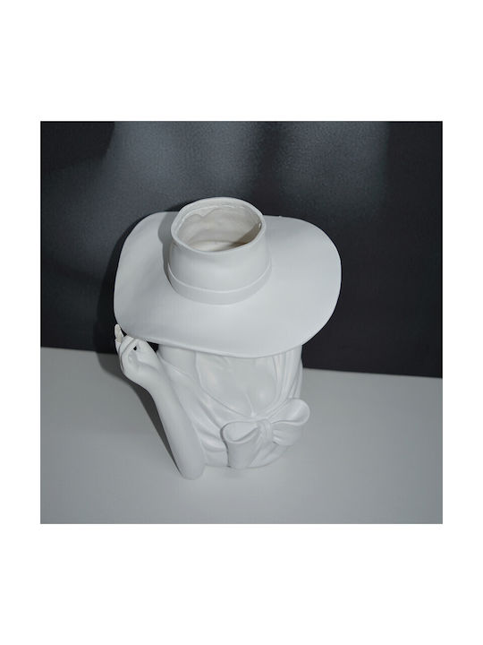 Velve Vază Decorativă Ceramică Alb 27x20cm 1buc