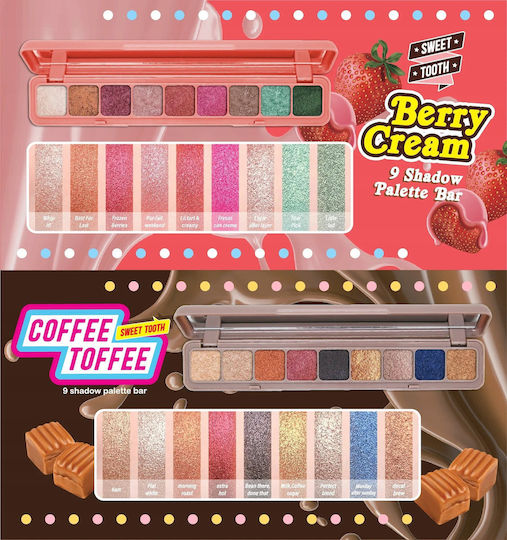 J. Cat Παλέτα με Σκιές Ματιών σε Στερεή Μορφή 102 Coffee Toffee 7.2gr