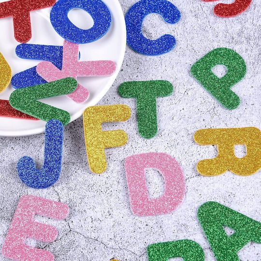 Glitter Foam Letter Stickers 30mm Edukamp