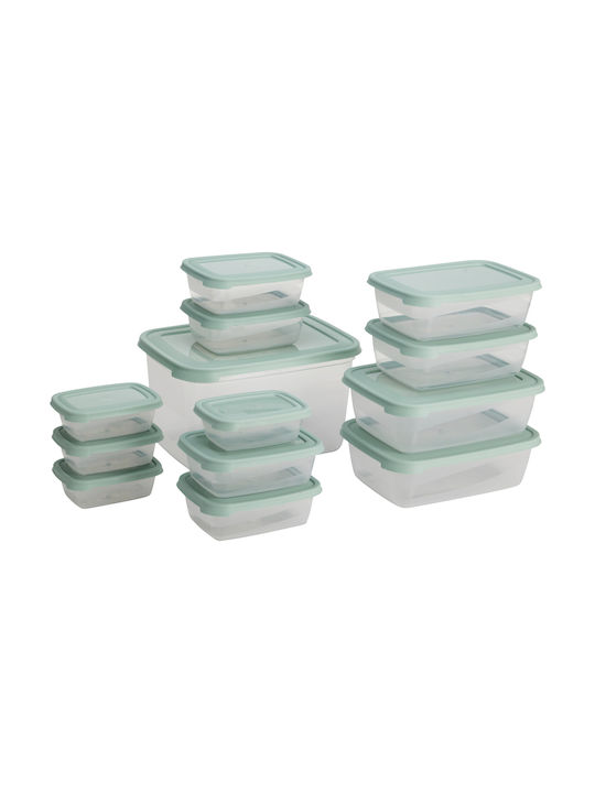 Excellent Houseware Plastic Lunch Box Transparent 27x20cm 13pcs
