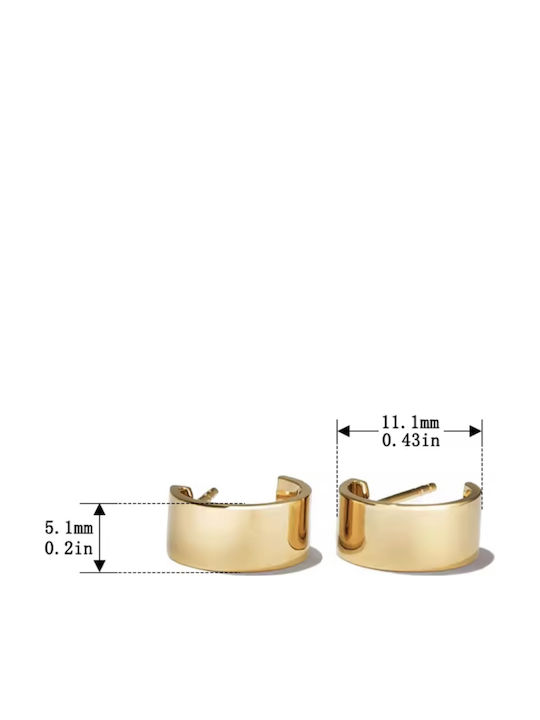 Earrings Hoops Gold Plated