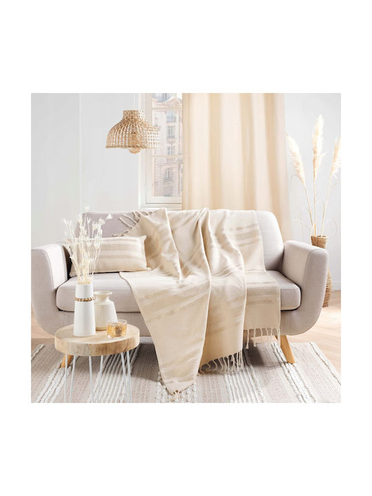Douceur d'Intérieur Doreline Decorative Pillow Case in 100% Cotton Gray 40x40cm