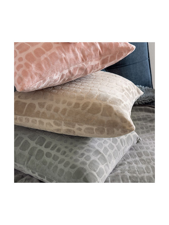 Palamaiki Decorative Pillow Case Flo in Velvet Gray 45x45cm