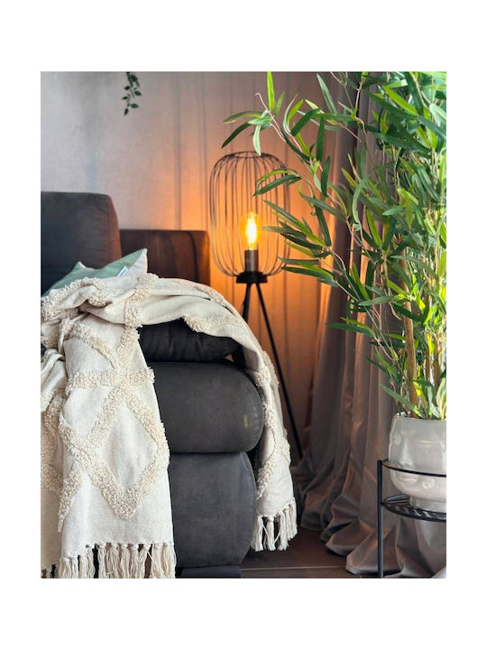 Künstliche Pflanze im Topf Bamboo Schwarz 90cm