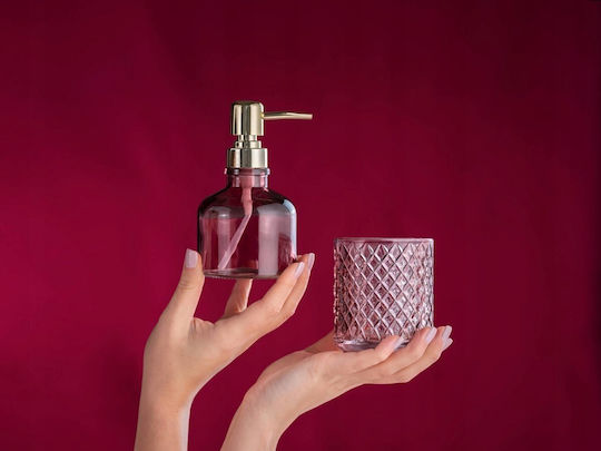 Wenko Atessa Old Arbeitsplatte Getränkehalter Glas Rosa