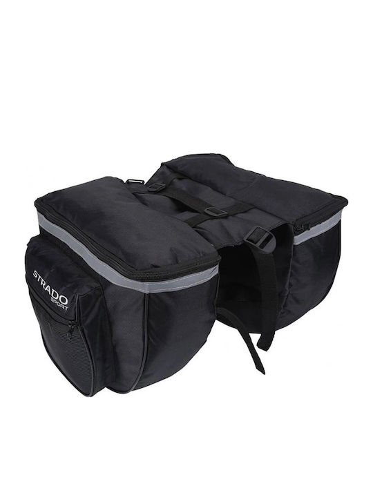 Strado Gepäckträgertasche Doppelter Schwarz