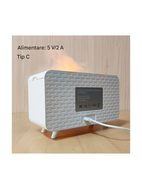 Lumini LED Dispozitiv de aromaterapie cu temporizator Alb 200ml Lumini LED Dispozitiv de aromaterapie cu temporizator Alb 200ml