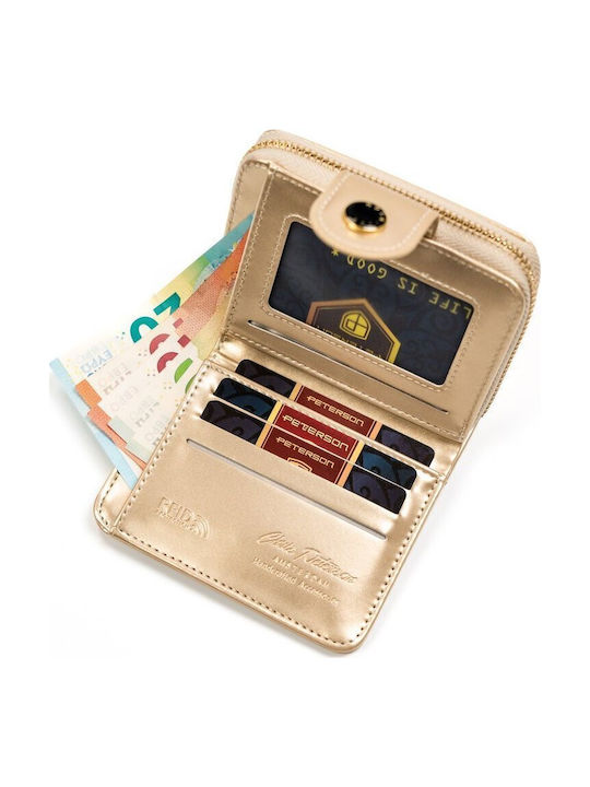 Small Women's Wallet with RFID Beige
