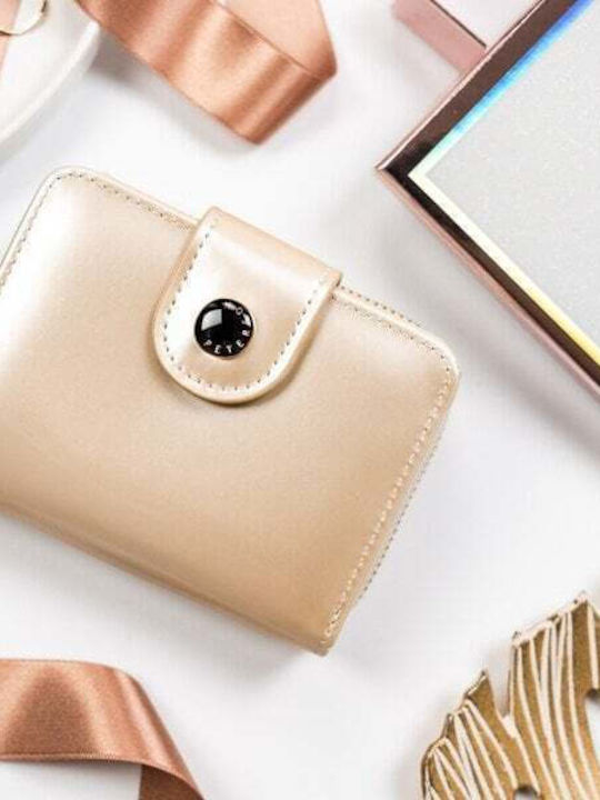 Small Women's Wallet with RFID Beige