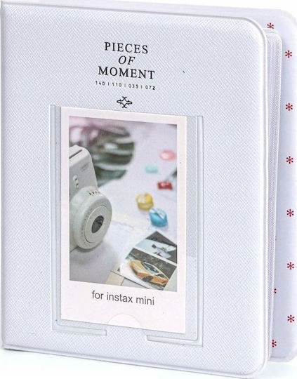 Loveinstant 64 Pcs Photo Album Fujifilm Instax Mini 12 11 40 9 8 7s Evo Liplay Link 2 Se Pastel White