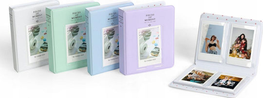 Loveinstant 64 Pcs Photo Album Fujifilm Instax Mini 12 11 40 9 8 7s Evo Liplay Link 2 Se Pastel White