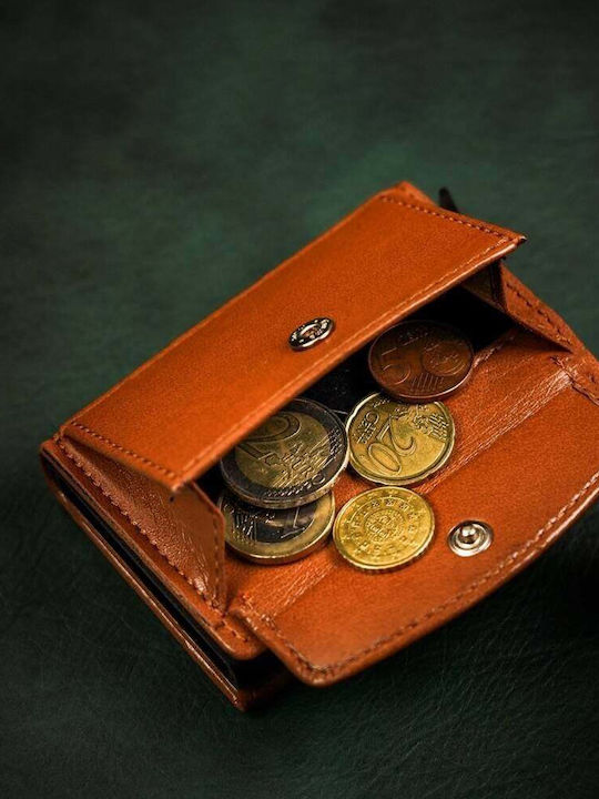 Small Leather Women's Wallet Cards with RFID Brown