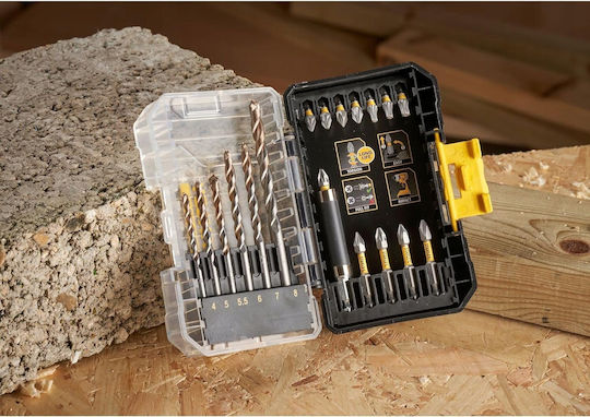 Stanley Set 19 Impact Bits 1/4" + Masonry Drill Bits Sta88552-xj