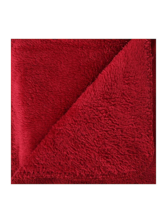 Atmosphera Velvet Semi-Double Blanket 180x230cm Red