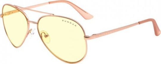 Gunnar Office Gaming Glasses Maverick Rose Gold * Amber Lenses * Blf 65 * Gunnar Focus
