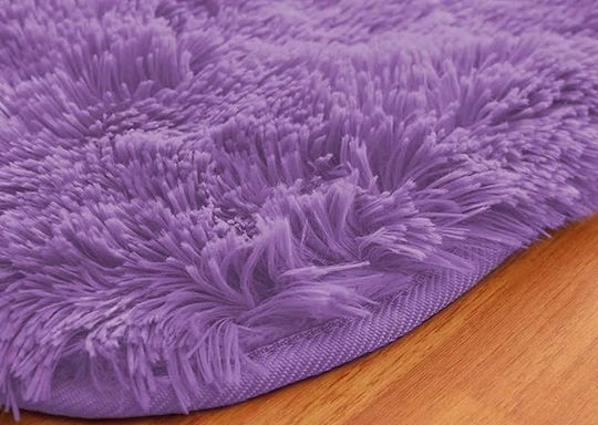Strado Purpleflower Rectangular Shaggy Rug Light Purple 120x170cm