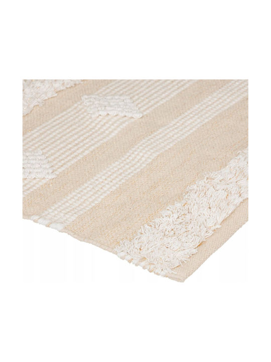 Atmosphera Cot Sand Living Room Rug Rectangular Summer Cotton Beige 60x90cm