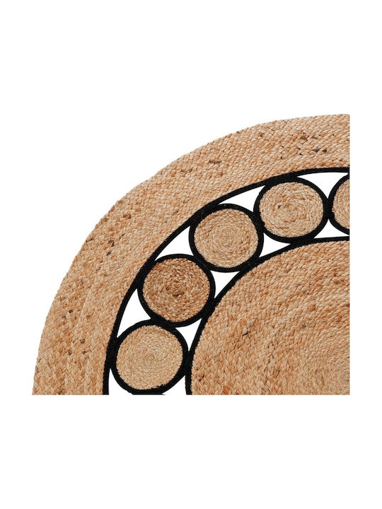 H&S Collection Χαλί από Γιούτα Φ120cm Καφέ