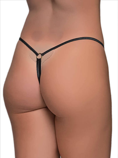 Milena by Paris Frauen Sexy Slip offenem Schritt Schwarz