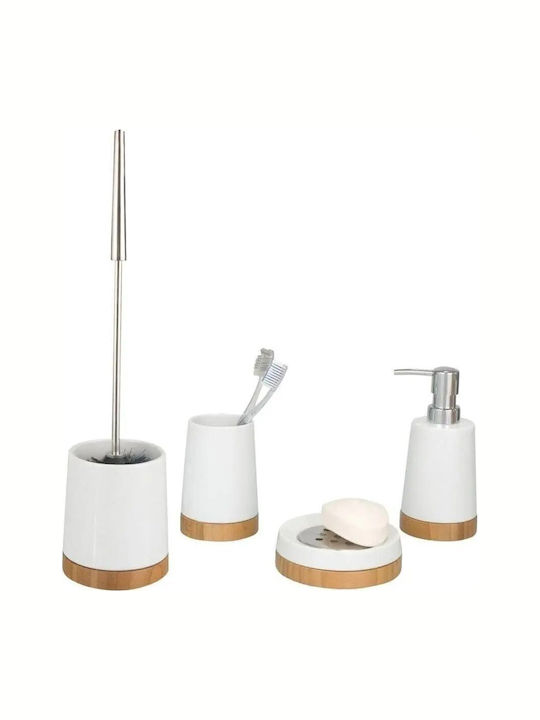 Wenko Bamboo Toilet Brush White