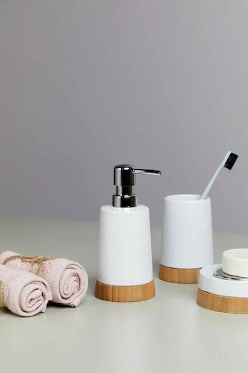 Wenko Bambus Badezimmer Toilettenbürste Weiß