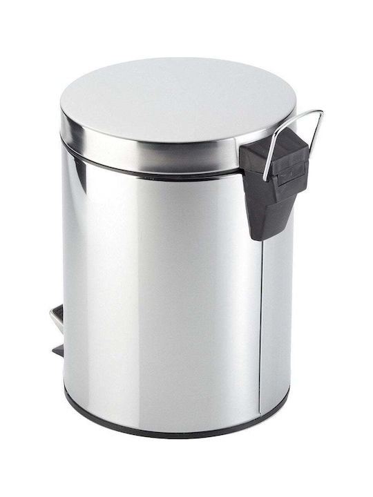 Zeller Inox Badezimmer Mülleimer 5Es Silber