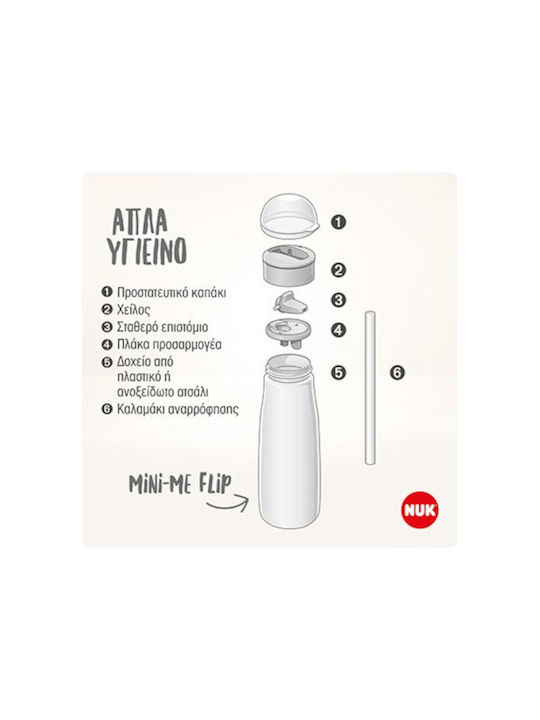 Nuk Minime Flip Water Bottle Stainless Steel 500ml Green