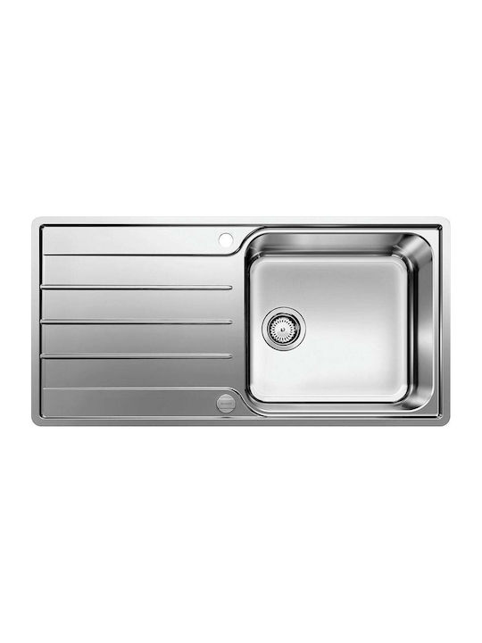 Blanco Lemis XL 6 S-if Drop-In Kitchen Sink Inox M100xW50cm Gray
