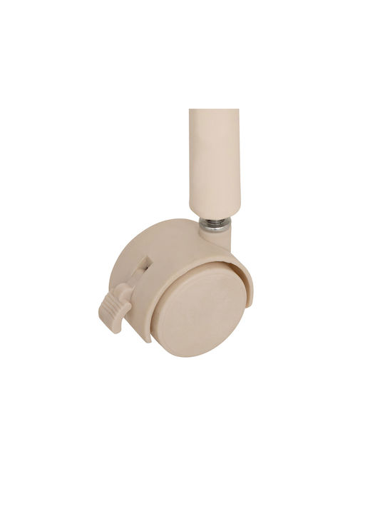 Metallic Double Floor Standing Hanger Beige 81x44.5x179.5cm
