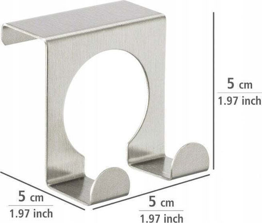 Russell Hobbs Wenko Double Wall-Mounted Bathroom Hook ​5x5cm Inox Gray