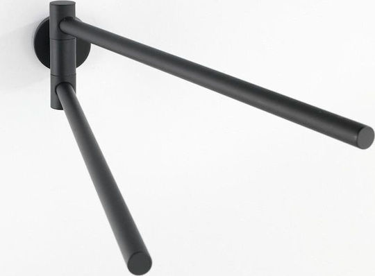 Wenko Ράγα Μπάνιου Διπλή Επιτοίχια με Βίδες ​5.5x43cm Μαύρη
