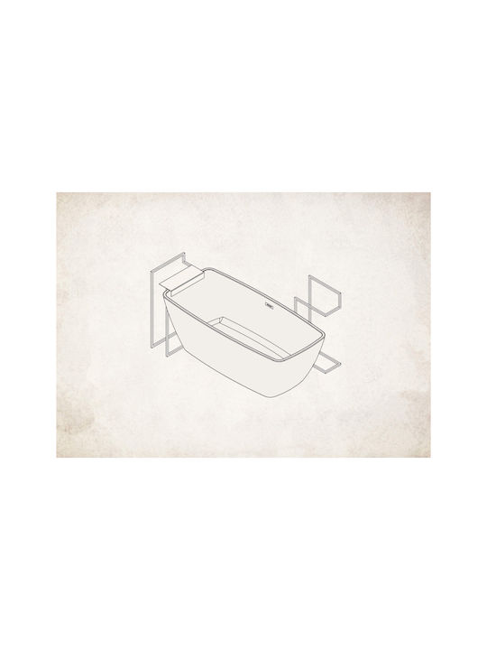 Deante Single Etaj Bathroom Raft de haine Argint