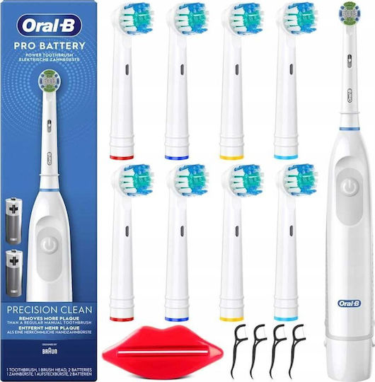 Oral-B Pro Battery Precision Clean Elektrische Zahnbürste Batteriebetrieben Weiß