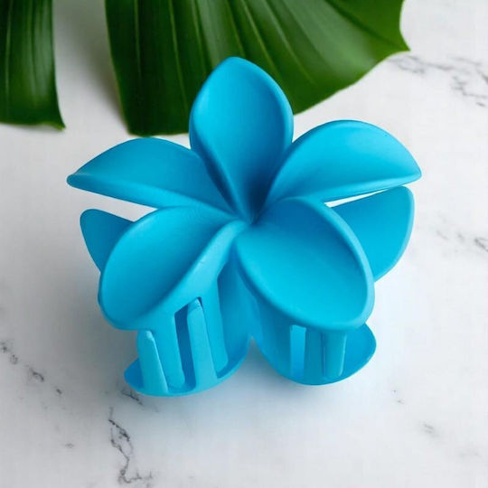 Copy Hair Clip XL Clamp Flower Ombre Matte Blue 7.5 x 8cm Sp401