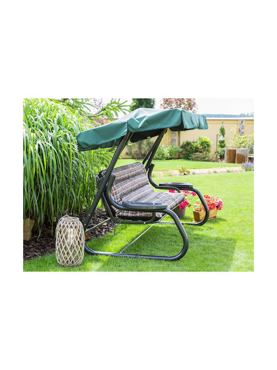 Waterproof Swing Cushion for Garden Chair with Backrest Brown