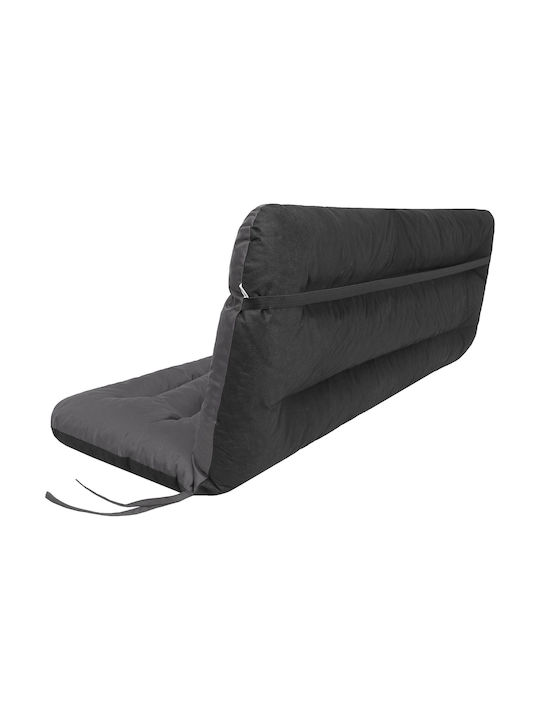 Waterproof Garden Swing Cushion with Backrest Gray