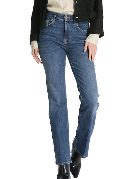 High Waist Women's Jean Trousers Flared in Slim Fit
