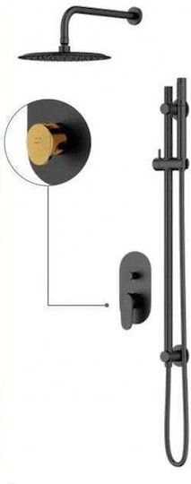 Cersanit Built-in Faucet Mixer for Shower Black