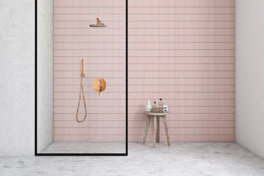 Invena Built-in Mixer & Shower Head Set for Shower Copper