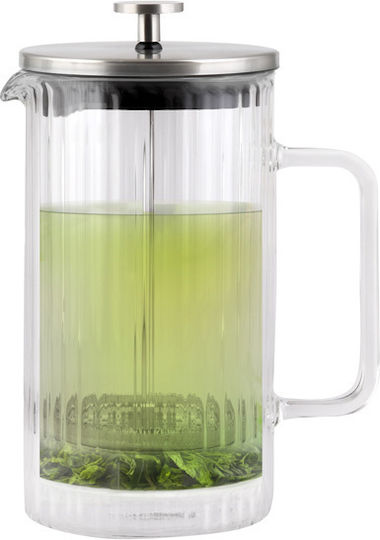 Double-walled French Press Vialli Design Tulip Silver Matte 1 L