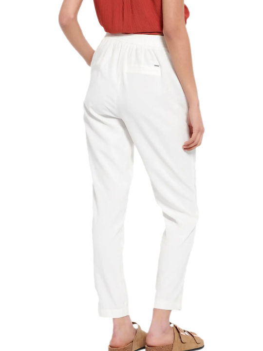Funky Buddha FBL007-10602 Damen Hoch tailliert Stoff Capri Hose Optic White Funky Buddha FBL007-10602 Damen Hoch tailliert Stoff Capri Hose Optic White