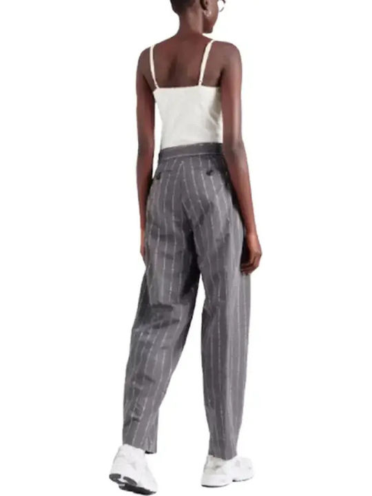 Quinn Damen Stoff Hose Gestreift Gray