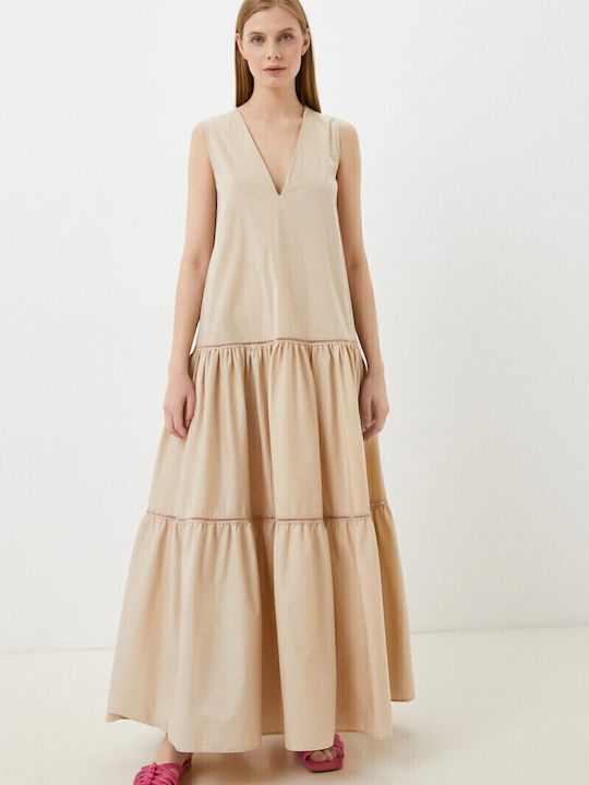 DRESS Καλοκαιρινό Maxi Φόρεμα Μπεζ