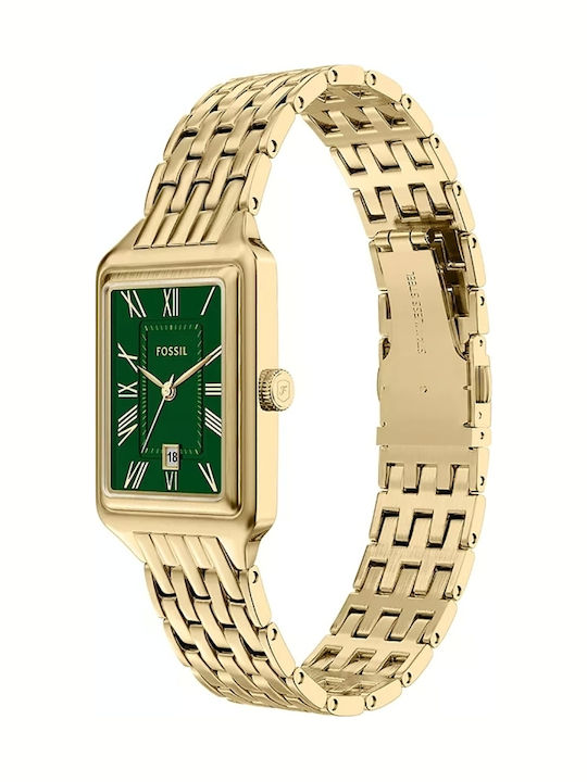 Fossil Three Women's Watch with Gold Metal Bracelet