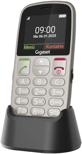 Gigaset GL395 Dual SIM Κινητό με Μεγάλα Κουμπιά Ασημί