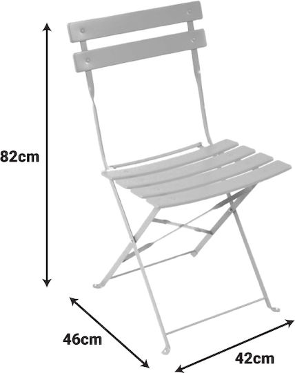 Outdoor-Stuhl Metallisch Bistro Anthracite 2Stück 42x46x82εκ.