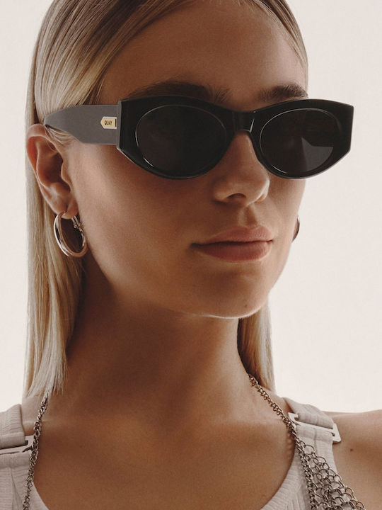 Quay Australia Damen Sonnenbrille mit Schwarz Kunststoff Gestell und Schwarz Linse 476753