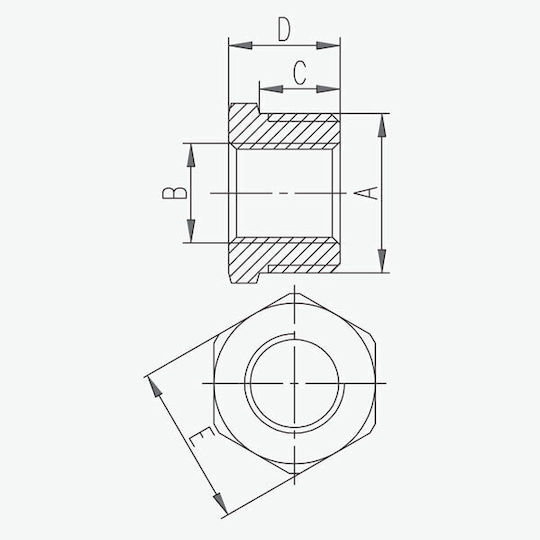 Brass Reducer Ferro 1x3/4" R04z